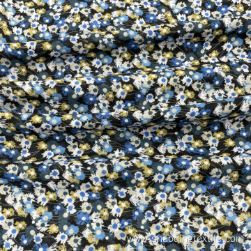 Washed Repeatedly Small Floral Pattern Polyester Fabric